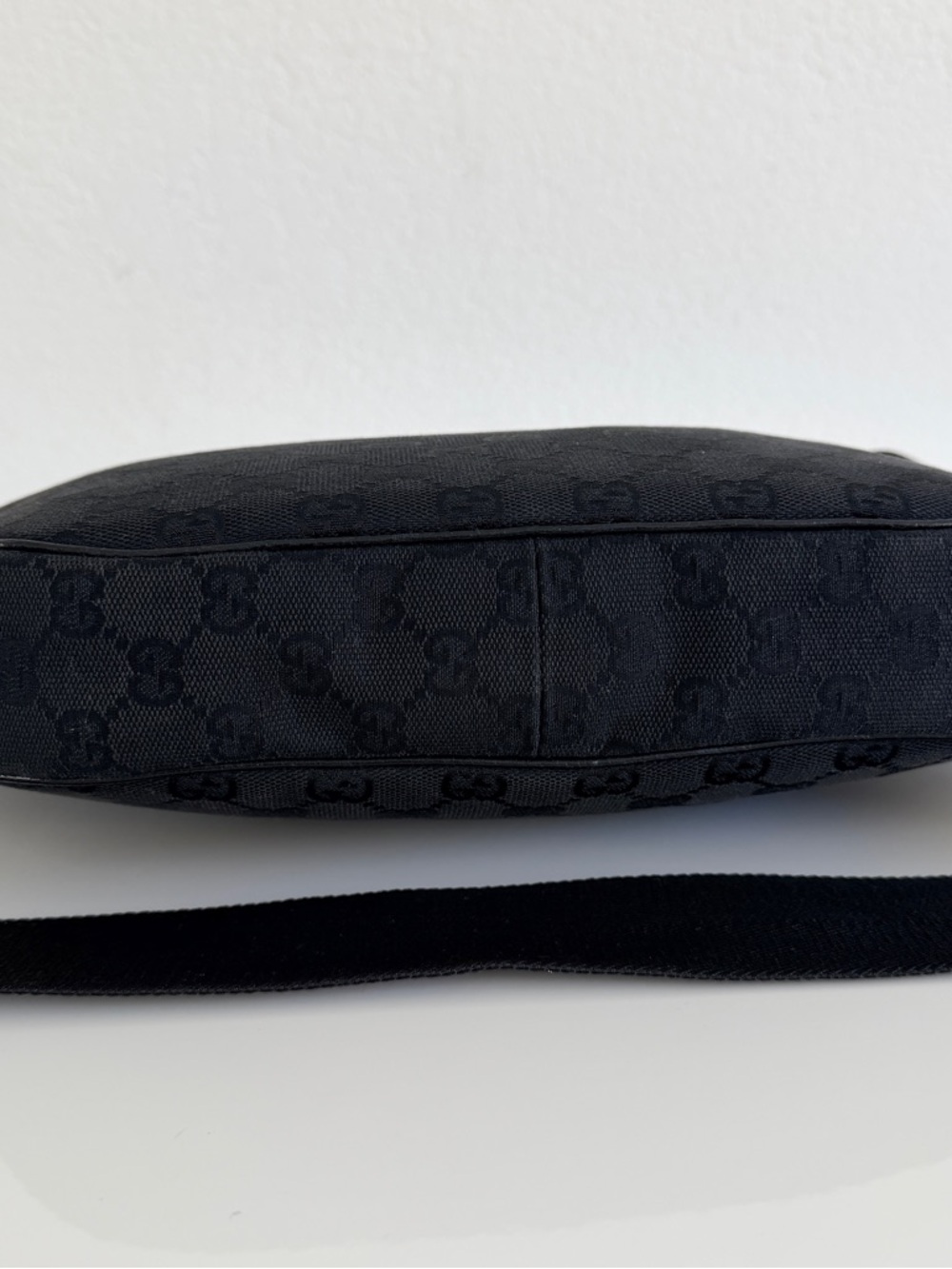 Gucci Black Monogram Crescent Shoulder Bag - Picture 8 of 15